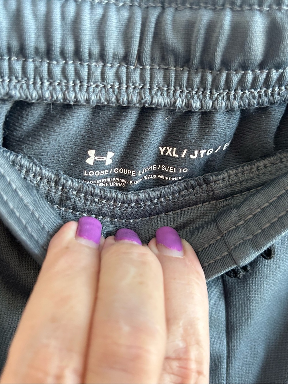 2 pair of Under Armour Gray and Black Boys Athletic Track Pants - Picture 10 of 11
